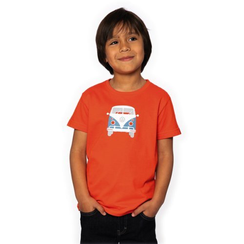 T-Shirt KIDS "Bulli Front "VW, size 92/98, 100% cotton tomato red