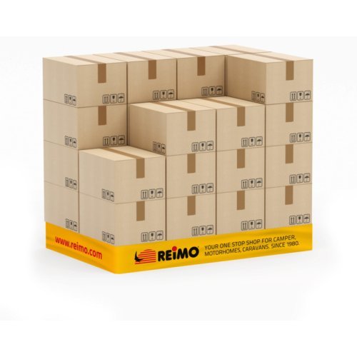 Pallet banderole with Reimo logo for height of one euro pallet
