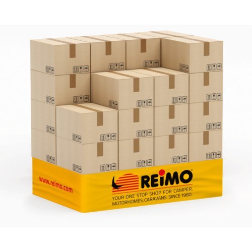 Pallet banderole with Reimo logo for height of 2 euro pallets
