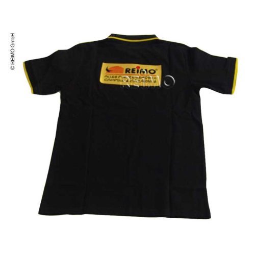 Reimo men's polo shirt with company logo on breast pocket and R}corners size S