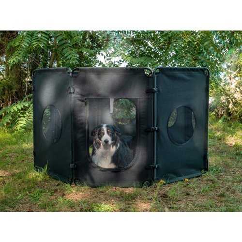 Folding dog outdoor enclosure