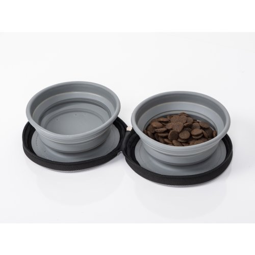 Dog bowl LUCY with 2 foldable silicone cups
