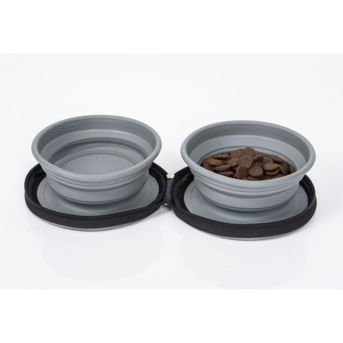Dog bowl LUCY with 2 foldable silicone cups