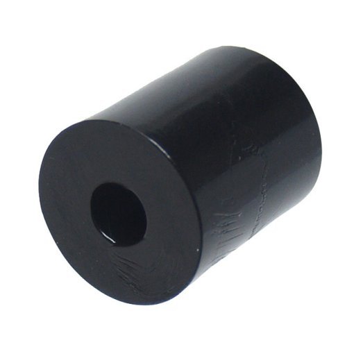 Distance sleeve round black PA, H28mm x 24mm, hole centre 8,4mm