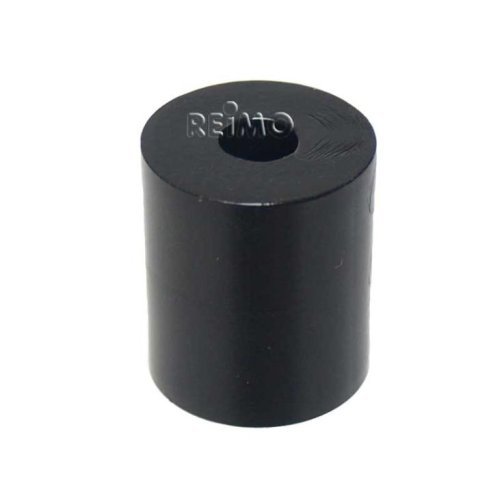 Distance sleeve round black PA, H28mm x 24mm, hole centre 8,4mm