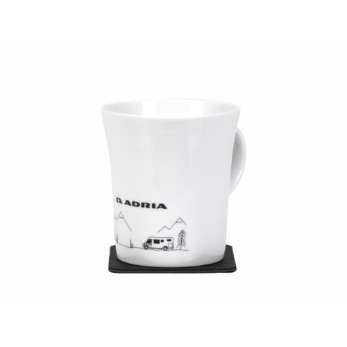 ADRIA porcelain magnetic handle cups "REISEMOBIL"