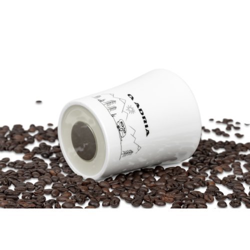 ADRIA porcelain magnetic handle cups "WOHNWAGEN"