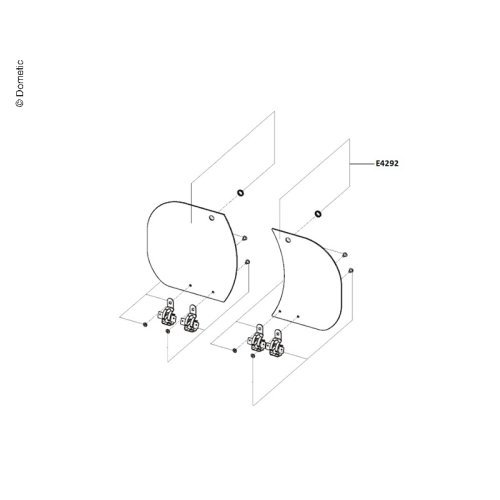 Glass cover right sink