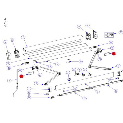 Abdeckung Gelenkarm re+li