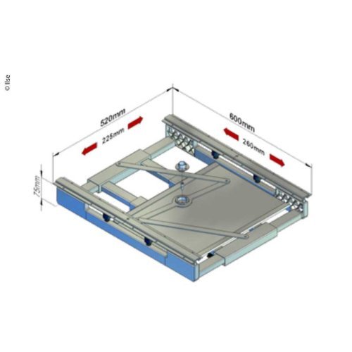 Pull-out frame with cast iron grey displacement
