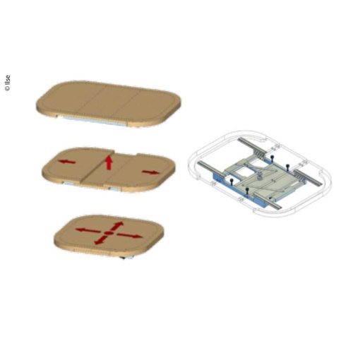 Pull-out frame with cast iron grey displacement