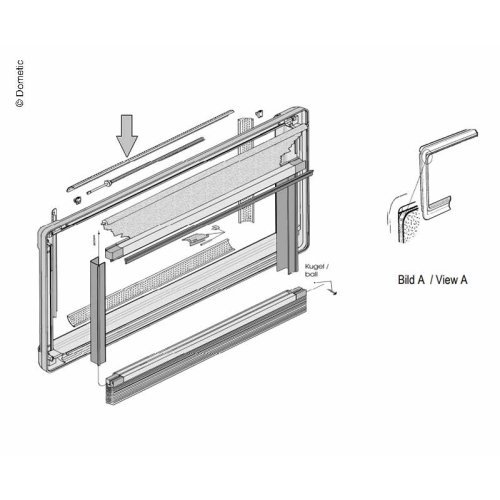 Ventilation profile inner frame S5