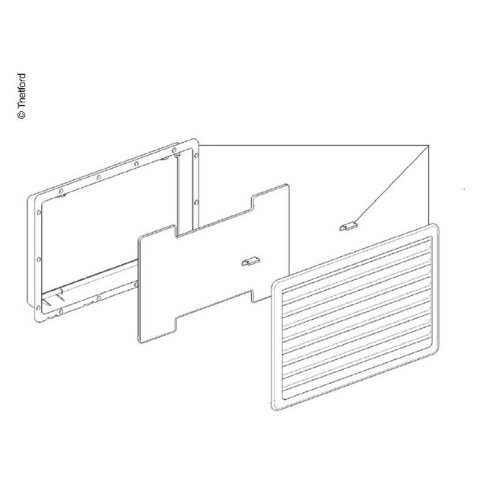 Vent 257x432mm white