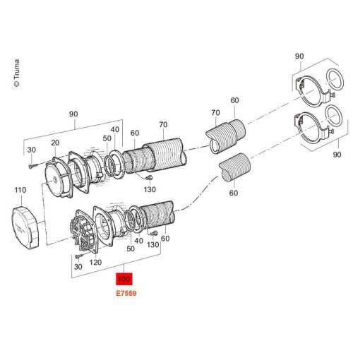 Ansaugkamin komplett