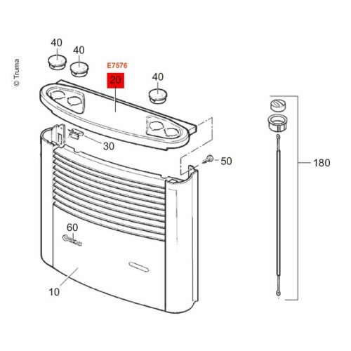 Abdeckung schwarz/braun