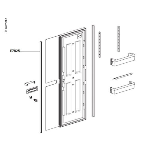 Abdeckleiste Tür schwarz