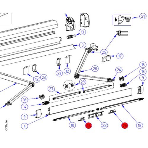 Clip Support Arm 5200 2St