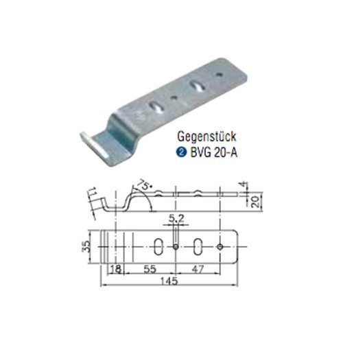 Winterhoff counterpart side plate lock BVG 20-A