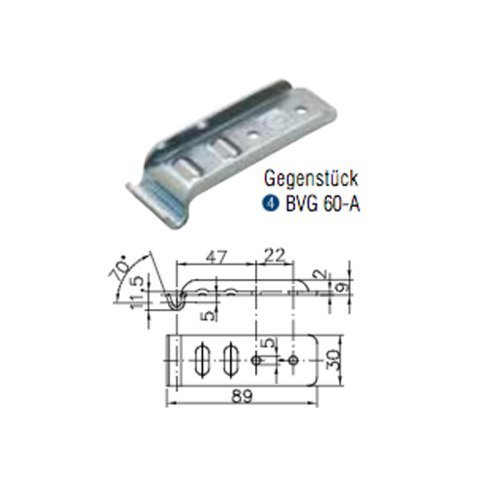 Winterhoff counterpart side plate closure BVG 60-A
