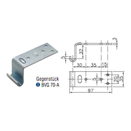 Winterhoff counterpart side plate closure BVG 70-A