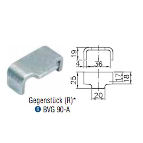 Winterhoff counterpart side plate lock BVG 90-A