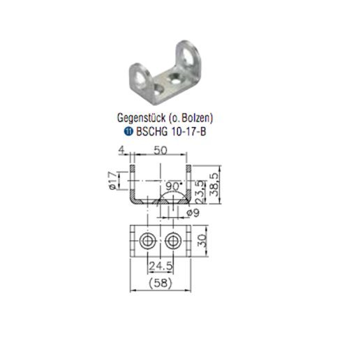 Winterhoff bolt for counter piece BSCHG 10-17-B