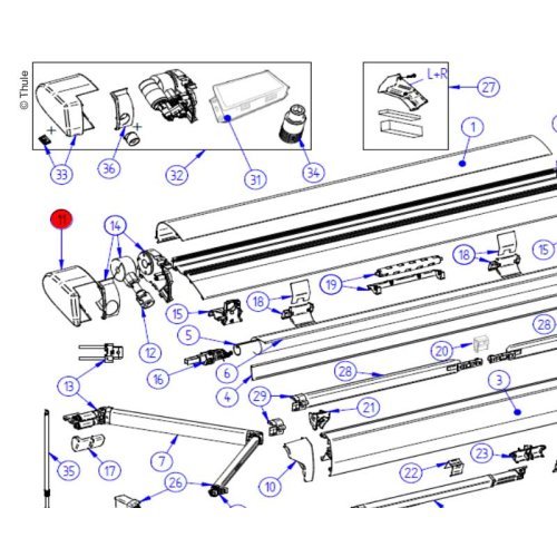 LH+RH Endkappe Geh.anthr.