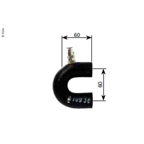 Alde rubber U with venting and strap clamp