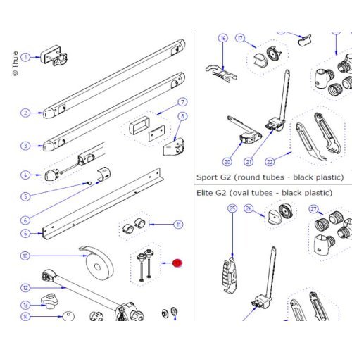 Bolt 90mm +Knob high 2pcs