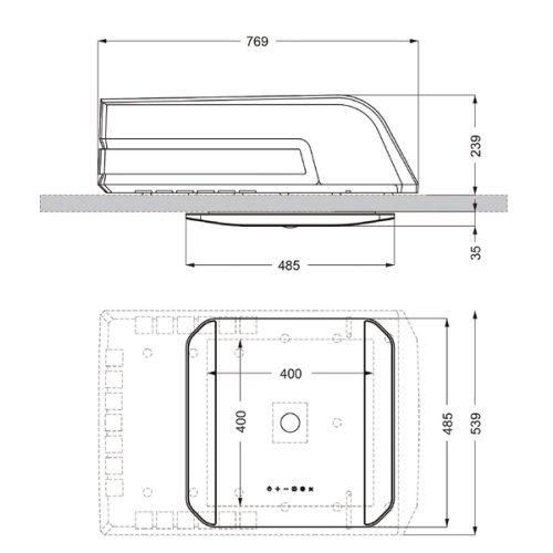 SR-MECair roof air conditioners with extremely flat air distribution unit